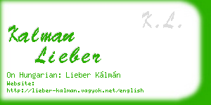 kalman lieber business card